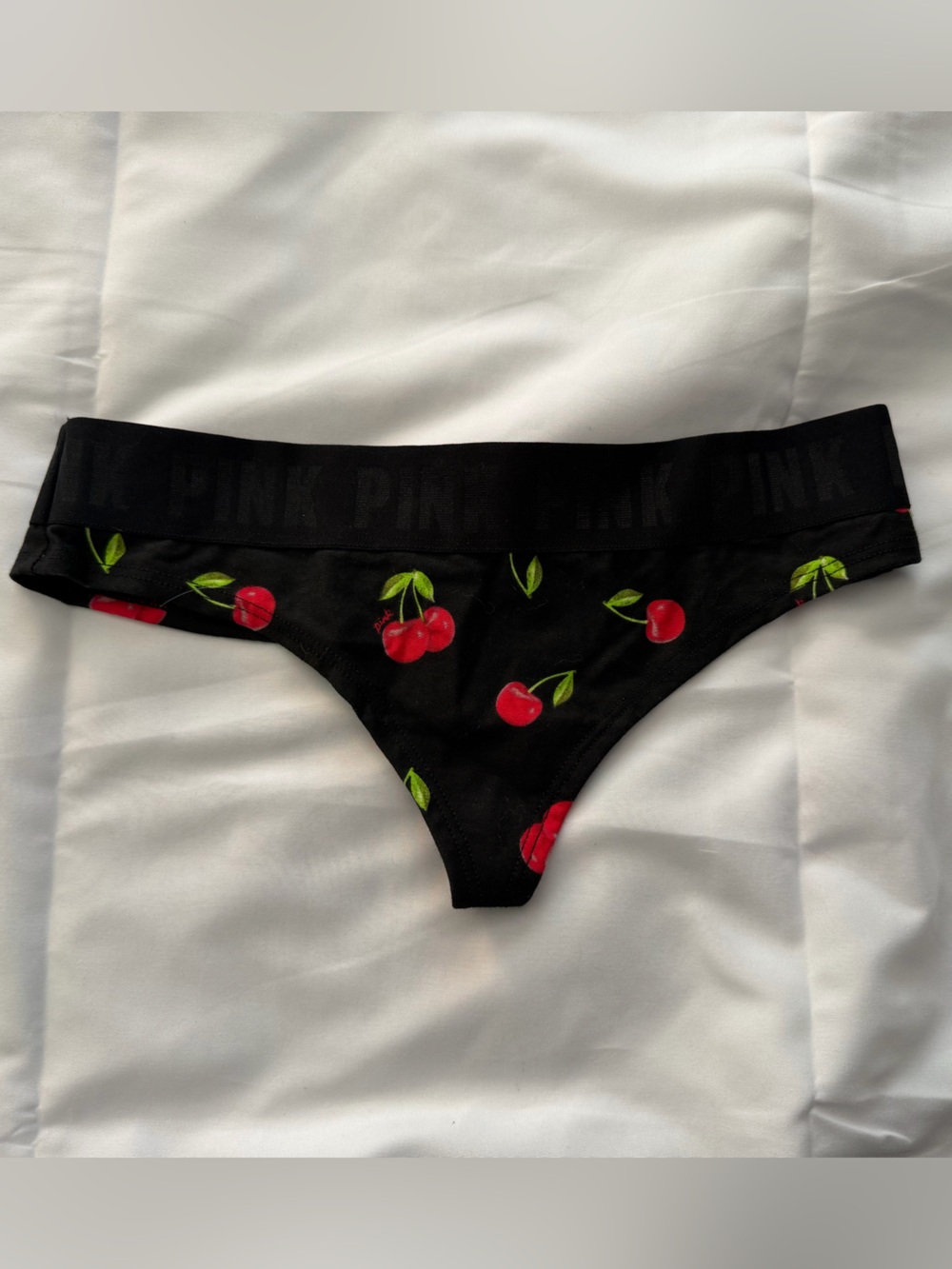 PINK Victoria's Secret Black Cherry Print Kids Underwear